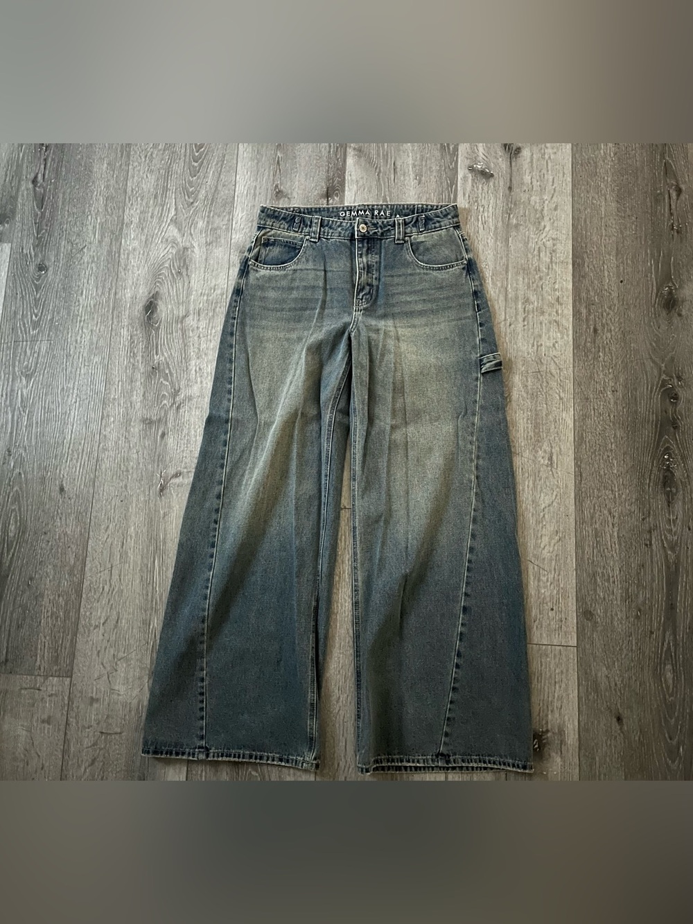 Gemma Rae Dirty Washed Wide Leg Baggy Pants